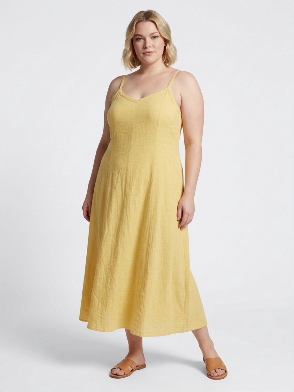torrid Yellow Spaghetti-Strap Maxi Slip Dress
